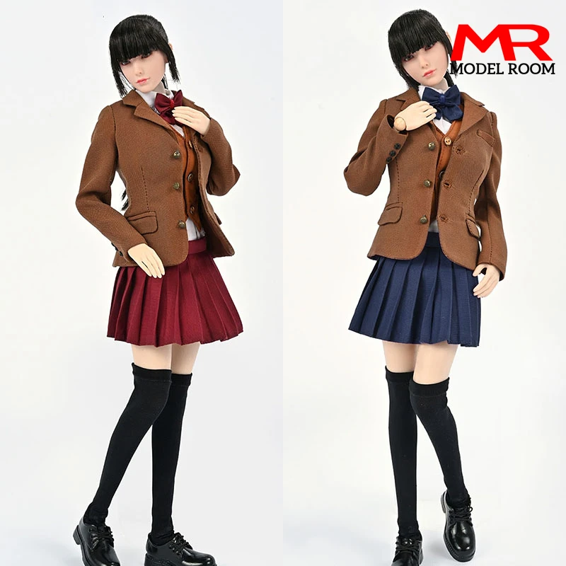 Toys centre TCT-022 1/6 Girl School JK Uniform Female Suit Shirt Pleated Skirt Set Clothes Model Fit 12'' Action Figure Body