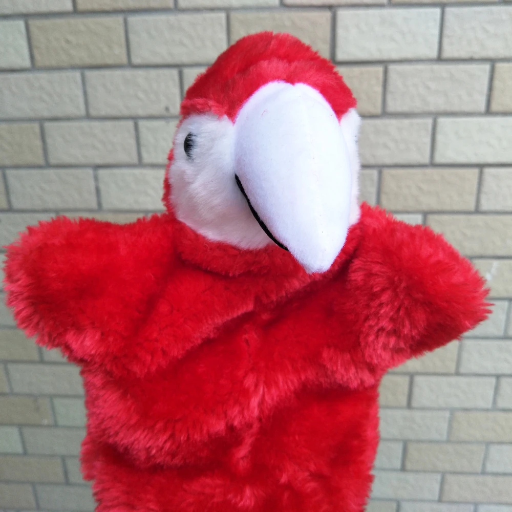 Baby Red Parrot Handpuppe Plüschtier für Kinder