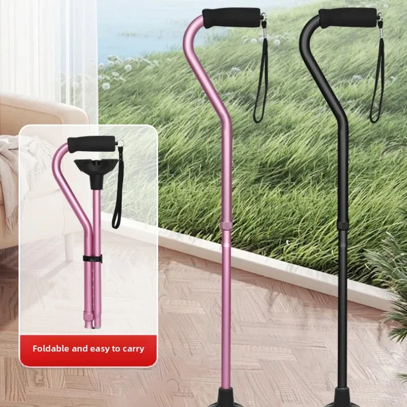 

Walking Cane for Men&Women Adjustable Cane Offset Cushioned Handle Portable Lightweight Sturdy Mobility Aids Walkers for Elderly