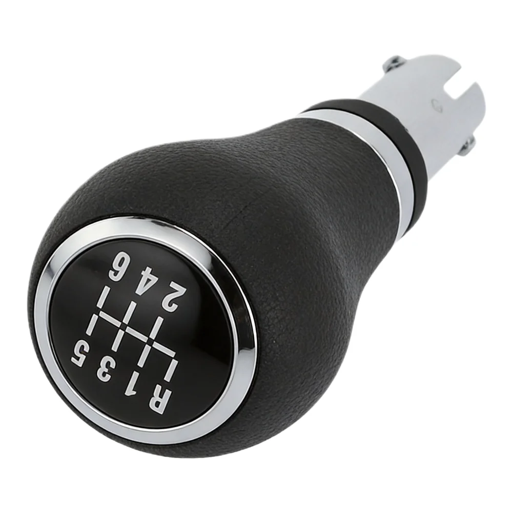 Car Interior Upgrade 6-Speed Shift Knob Smooth Gear Shifting Wear Resistant Material Easy Install Shift Lever Knob