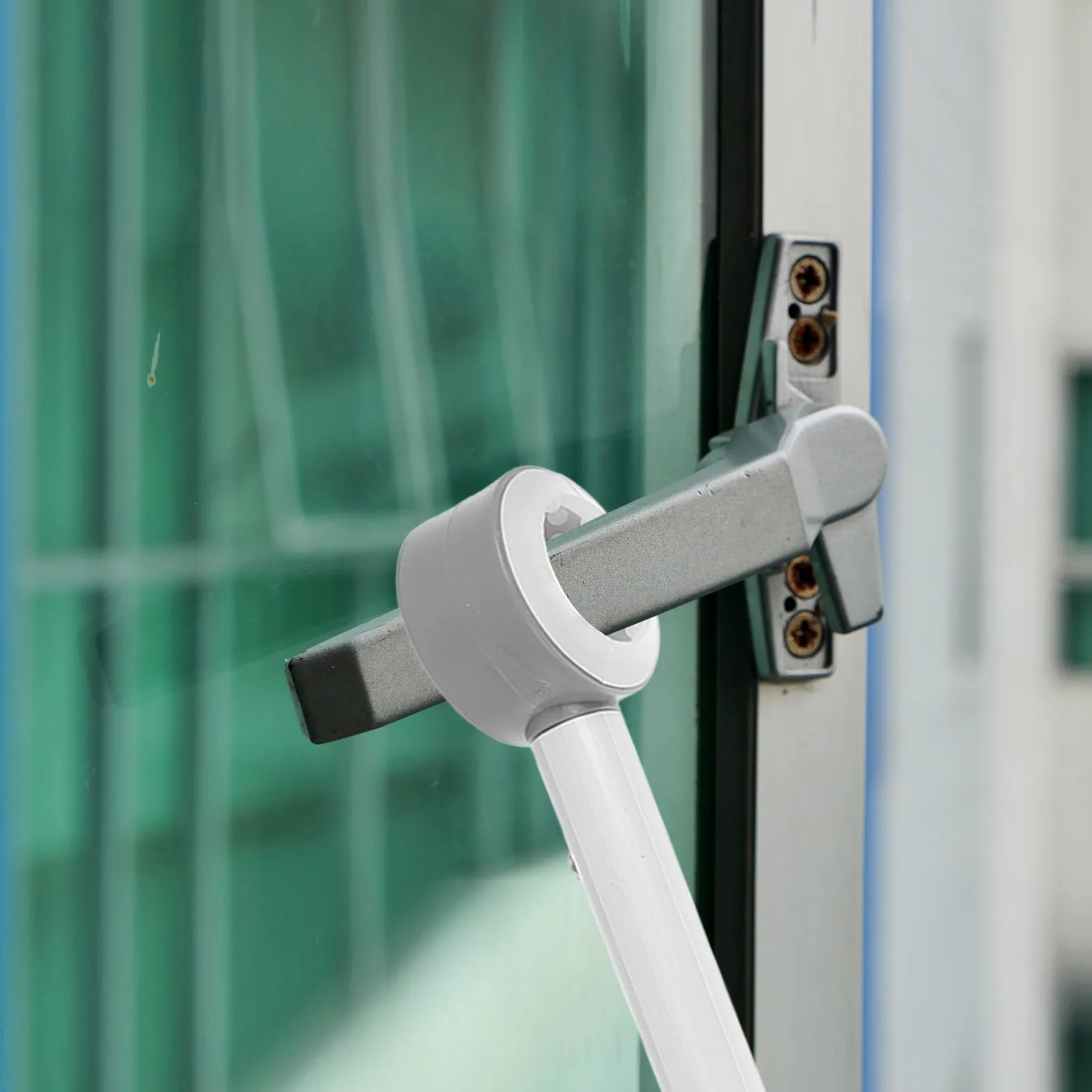 Ferramenta extrator de janela alça longa push pull haste de cortina cega haste de sombra com gancho sem fio janela cega push pull haste