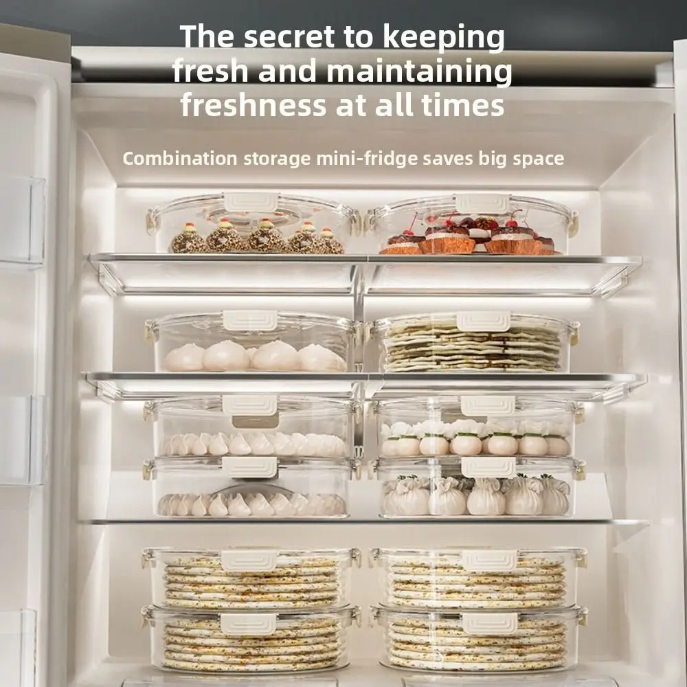 

Buns Pancakes Frozen Dumpling Storage Box Large Capacity Fresh-keeping Dumpling Storage Case Plastic Quick Freezing