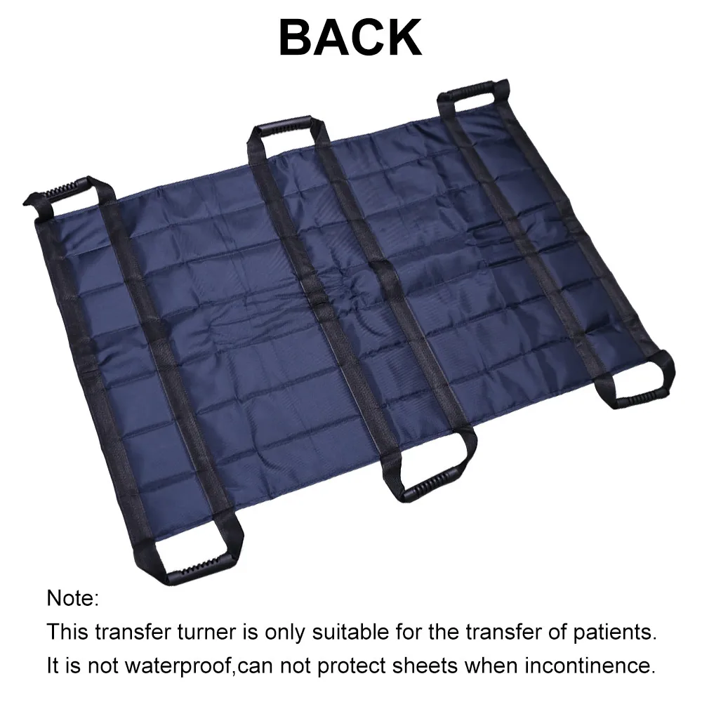 وسادة نقل المريض المحمولة، ملاءة سرير كبيرة قابلة للطي مع 6 مقابض قابلة للتنفس، حمالة رفع لكبار السن للمعاقين