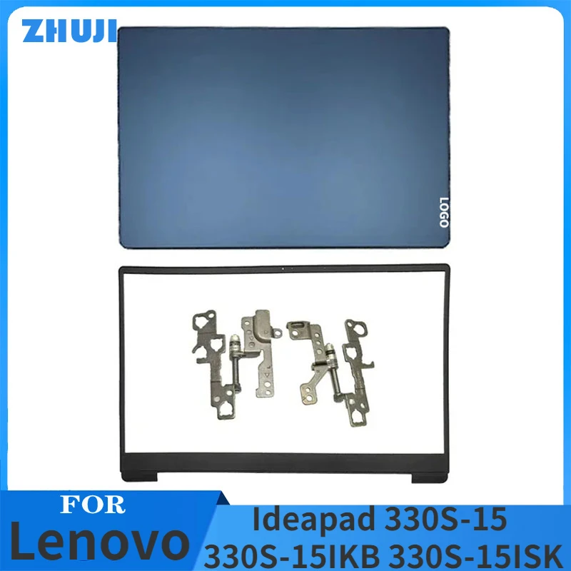 New For Lenovo Ideapad 330S-15 330S-15IKB 330S-15ISK  LCD Back Cover Front Bezel Hinges Hinge Cover Blue