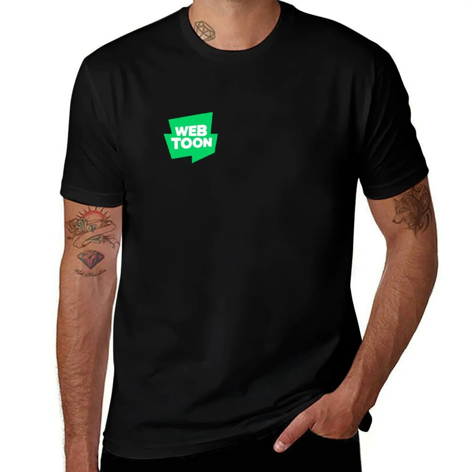 Webtoon logo T-Shirt Big and Tall Crew Neck Tee