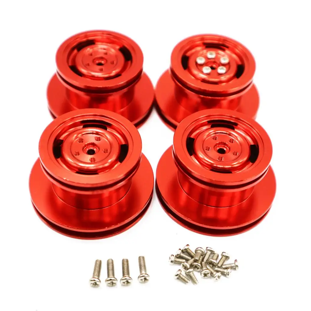 Aluminum Alloy 1/12 Metal Wheel Rims 4pcs Shock-proof Rc Metal Wheel Rims For MN D90 MN-99 MN-91 FJ-45 RC Car Part Titanium