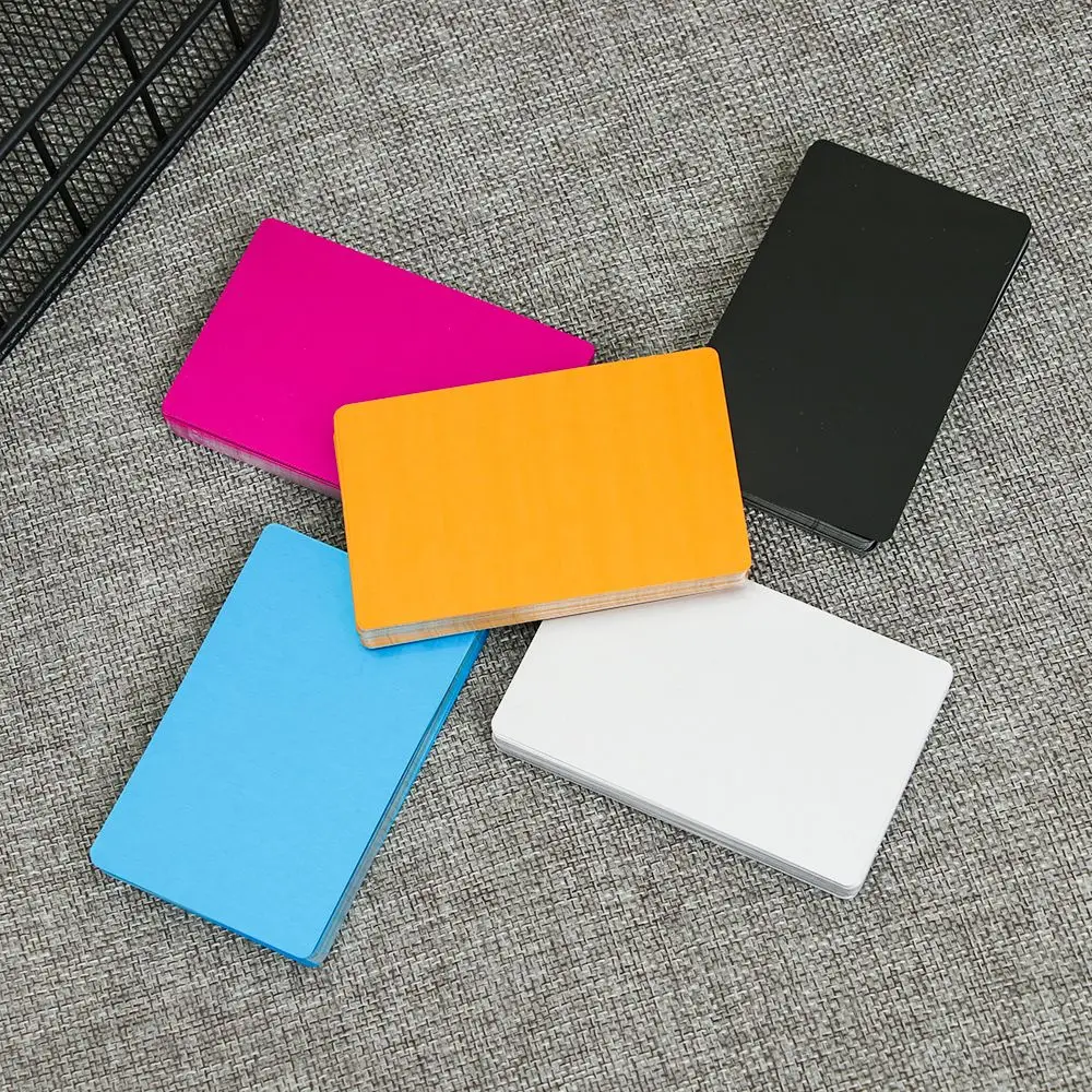 50 Pcs/Set Portable Laser Engraving Aluminum Metal Carte Blank Business Card Name Cards