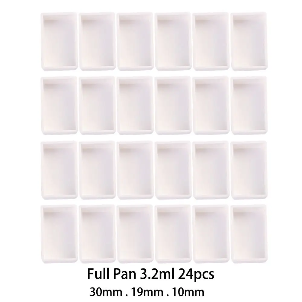 

6/12/24/48pcs White Plastic Artists Empty Full Pan Paint Palette Watercolor Paint Grid Painting Supplies Art Supplies