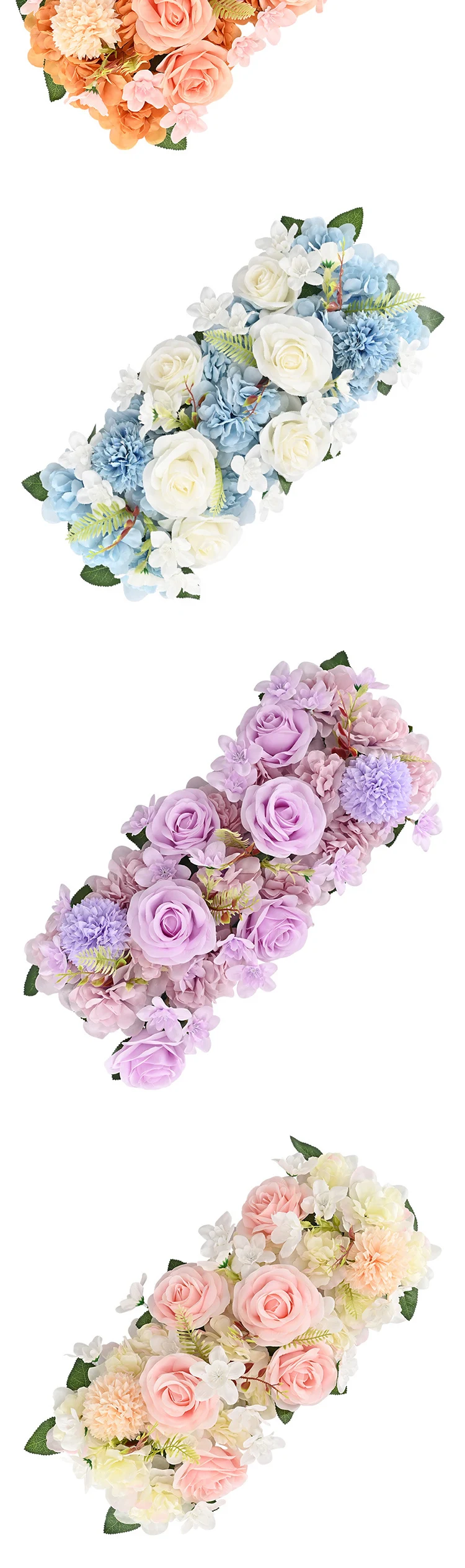 DIY Hochzeitsblumenwand-Dekoration Zubehör Seiden-Pfingstrosen Rosen Künstliche Blumenreihe Deko Hochzeitsbogen Hintergrund Arrangement – Detail 4