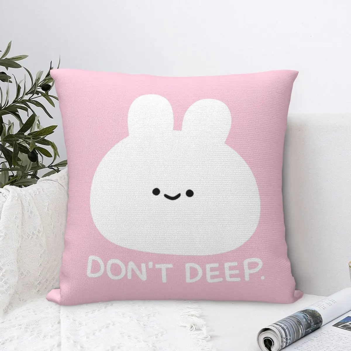 Dont Deep Asamimichaan Pillow Cases Cute Asamimi Cushion Covers Awesome Decorative Pillowcase for Home 40x40cm