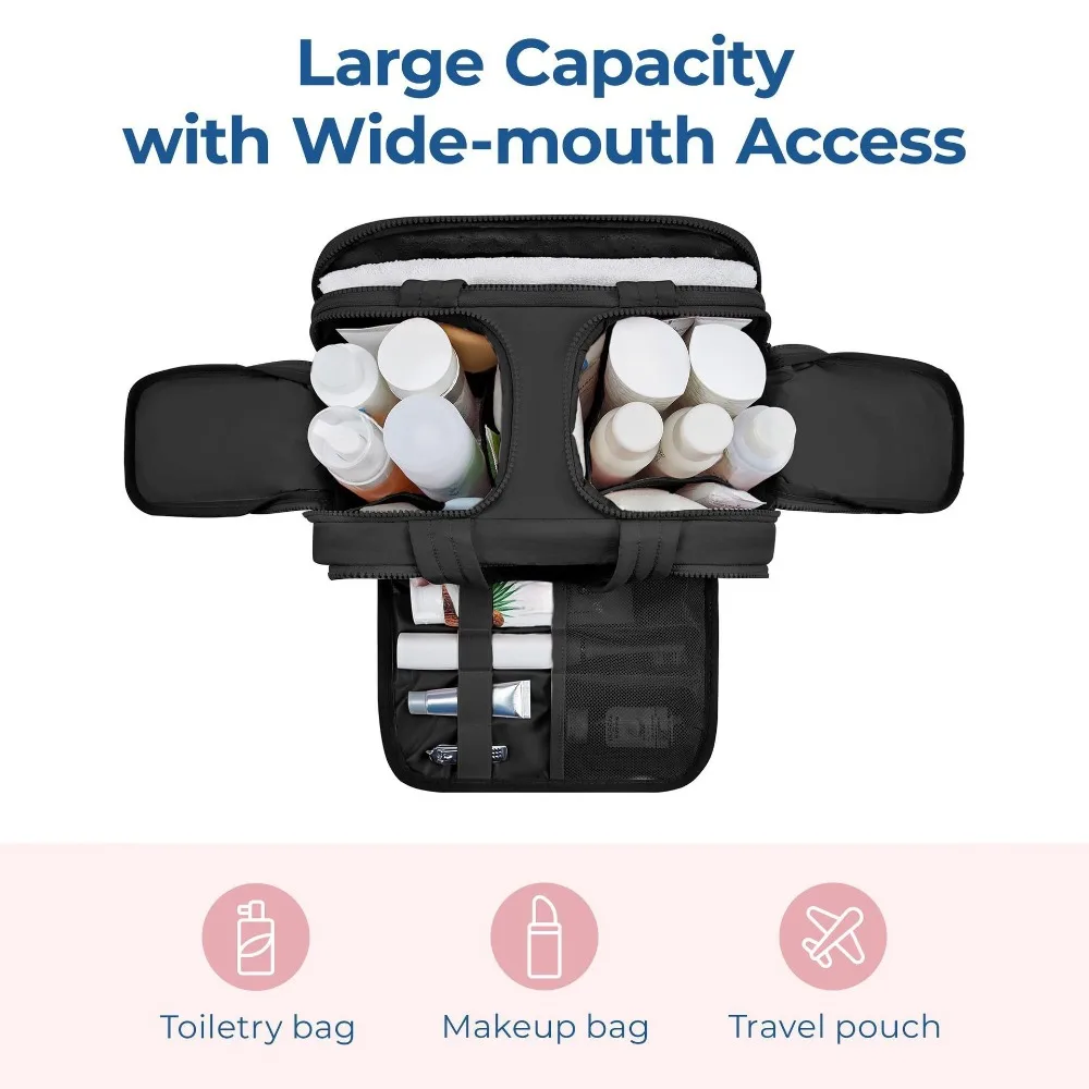 Storage Large Capacity Makeup Bag Multifunctional Portable Cosmetic Container Handle Puffy Wash Pouch Toiletry