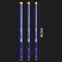 Ultra-short section carbon stream fishing rod pocket hand rod mini portable 28 tune travel carp pole