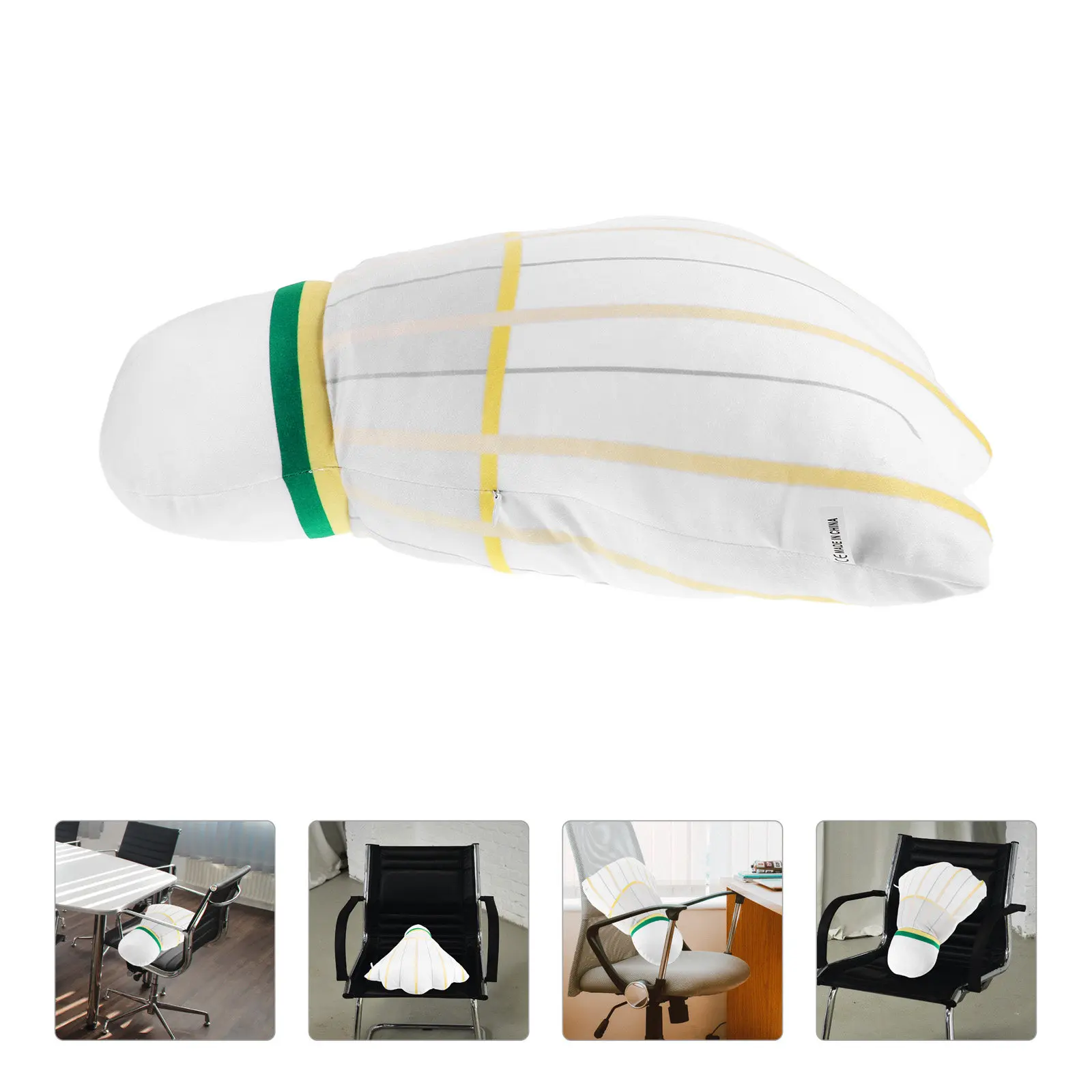 

Badminton Pillow Cartoon Shuttlecock Design Comfortable Support Cushion for Car Desk Bed Home Office Decor Teen Girl Boy Room