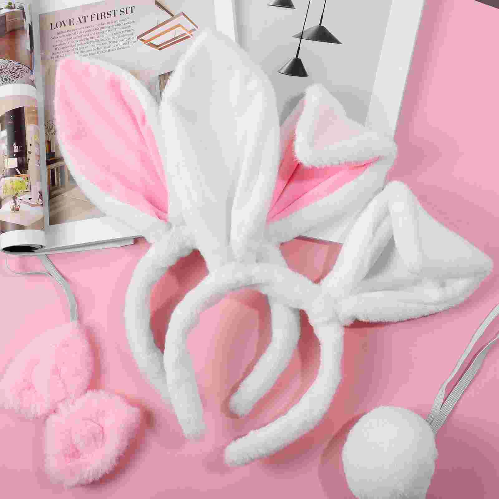 Headband Bunny Ears Tail Stuffed Bunnies 3000X1350X200CM Costumes Rabbit Hair Kit Accessory