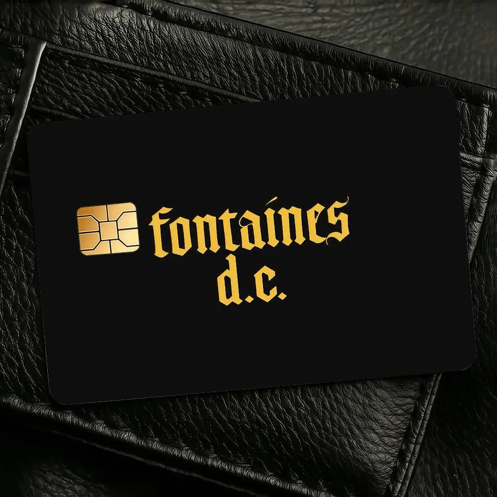 F-Fontaines D.C. R-Romance Credit Skin Cover Card Stickers 4PCS Film Bus Pass Front Decoration Bank Debit Waterproof
