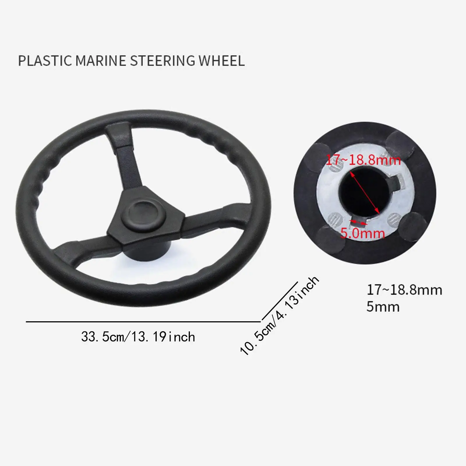 

Anti Slip Boat Steering Wheel Nylon Material Marine Accessories for Sea Boat Speedboat Yacht Watercraft