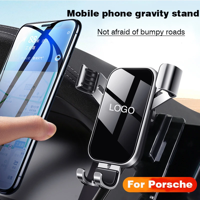 

For Porsche Cayenne Macan Panamera 718 911 car Special Mobile Phone Holder Fixed Stand Special Stand Base interior modification