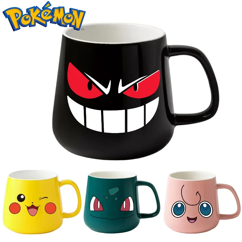 كارتون جينجار كوب سيراميك 400 مللي بوكيمون بيكاتشو فناجين قهوة أكواب شاي حليب لطيف جيجليبف درينكوير لمكاتب المدارس المنزلية #1