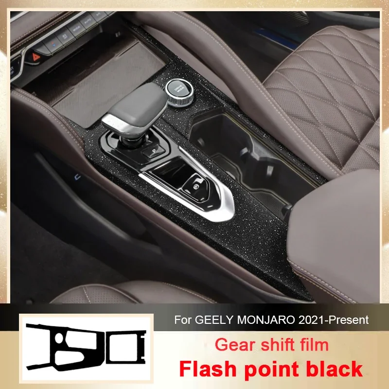 

Car Carbon Interior Sticker Auto Lifting Window Panel Decal For GEELY MONJARO 2024-Present LHD Gear Inner Door Protective Film