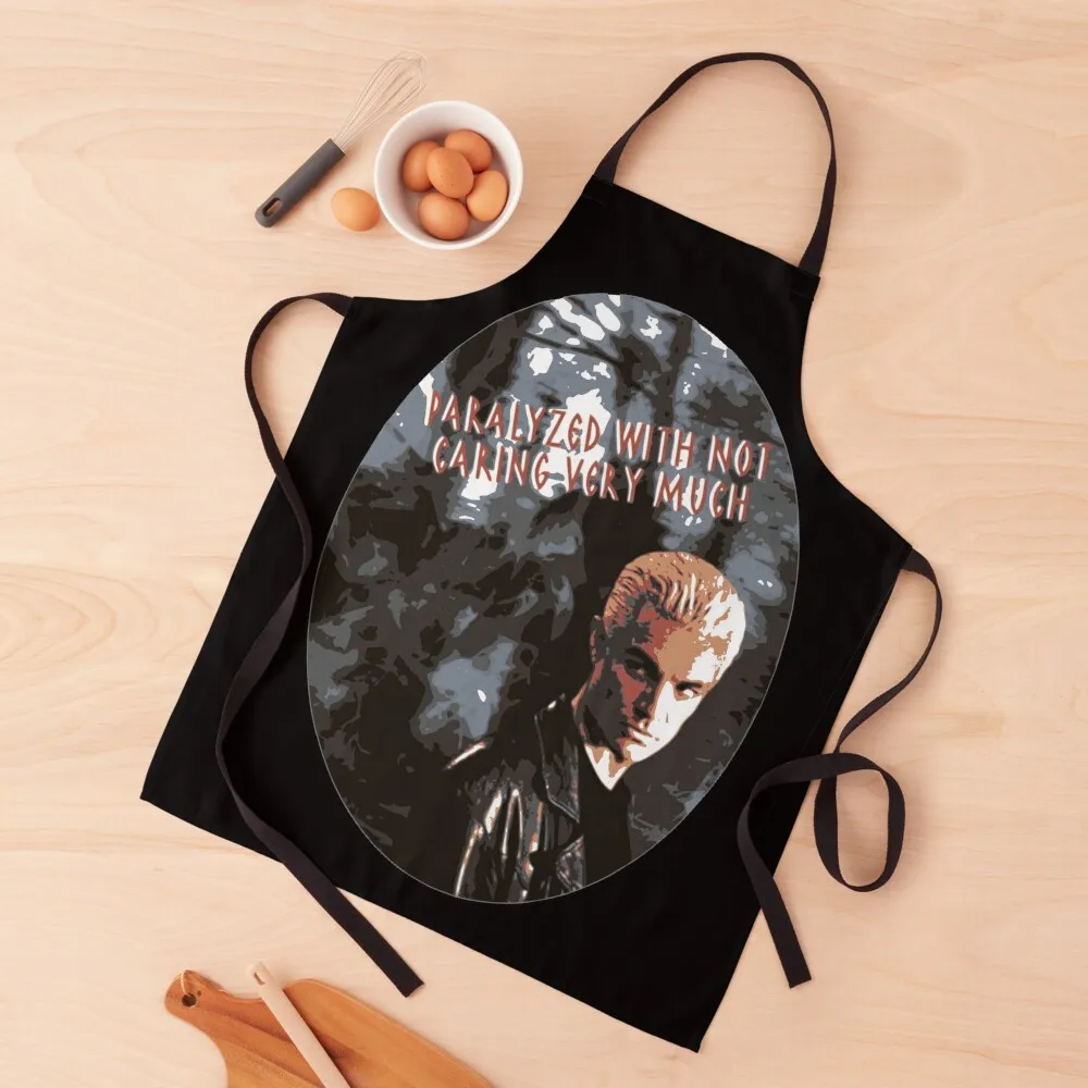 Paralyzed with not caring very much Apron For Man Haircut kitchen clothes for men Apron