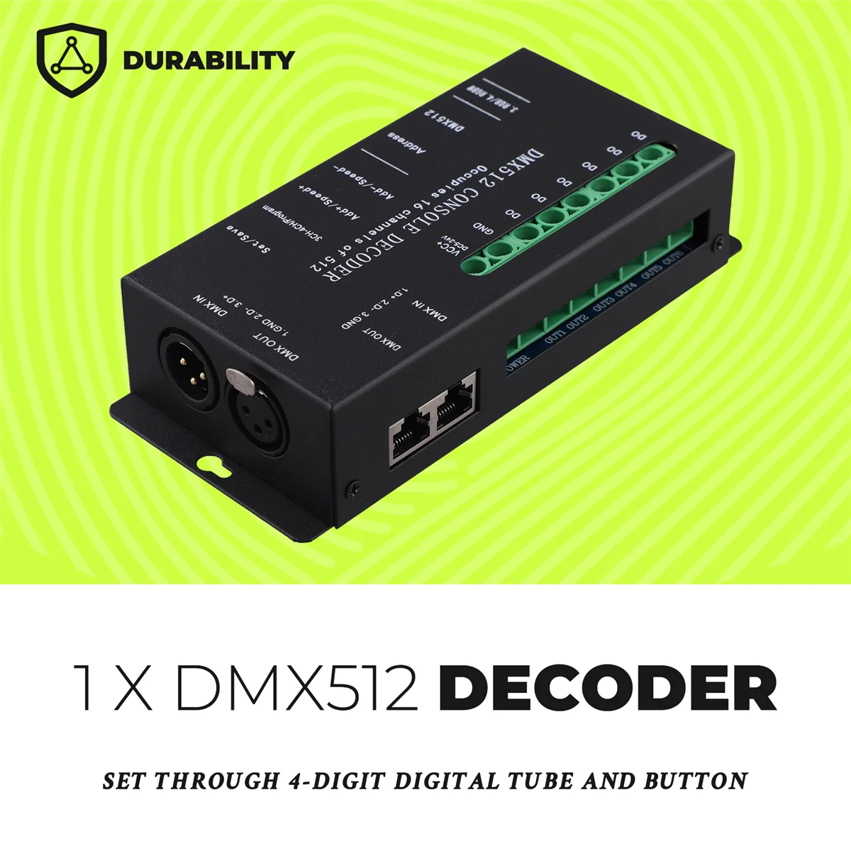 

New 3C--SPI Color Controller Water Light Strip Connected LED DMX512 Console Intelligent Lighting Decoder