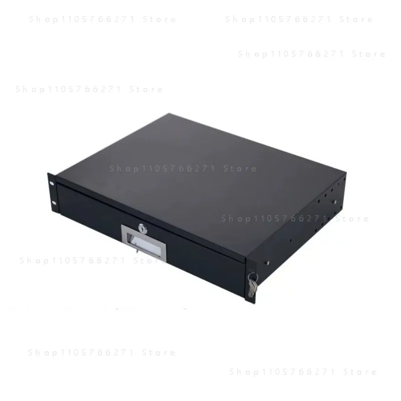 19 Inch 2U Rack Drawer Cabinet Steel Sliding Drawer for Server Monitor Shelf