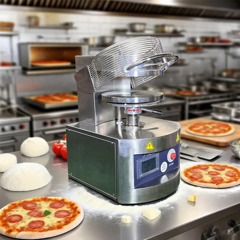 Customized Tabletop 36cm Pizza Dough Forming Machine Automatic Pizza Base Press Maker Equipment For Bakery Fast Food Restaurant