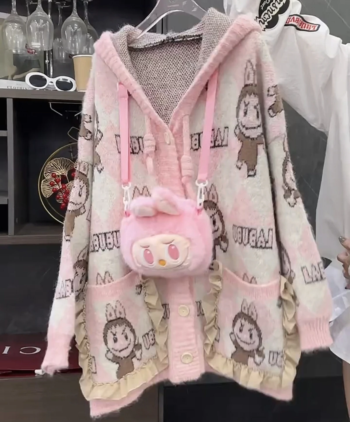 Dolce principessa donna maglioni nuovo autunno inverno cardigan monopetto con cappuccio cappotto tutto-fiammifero manica lunga top in maglia allentata