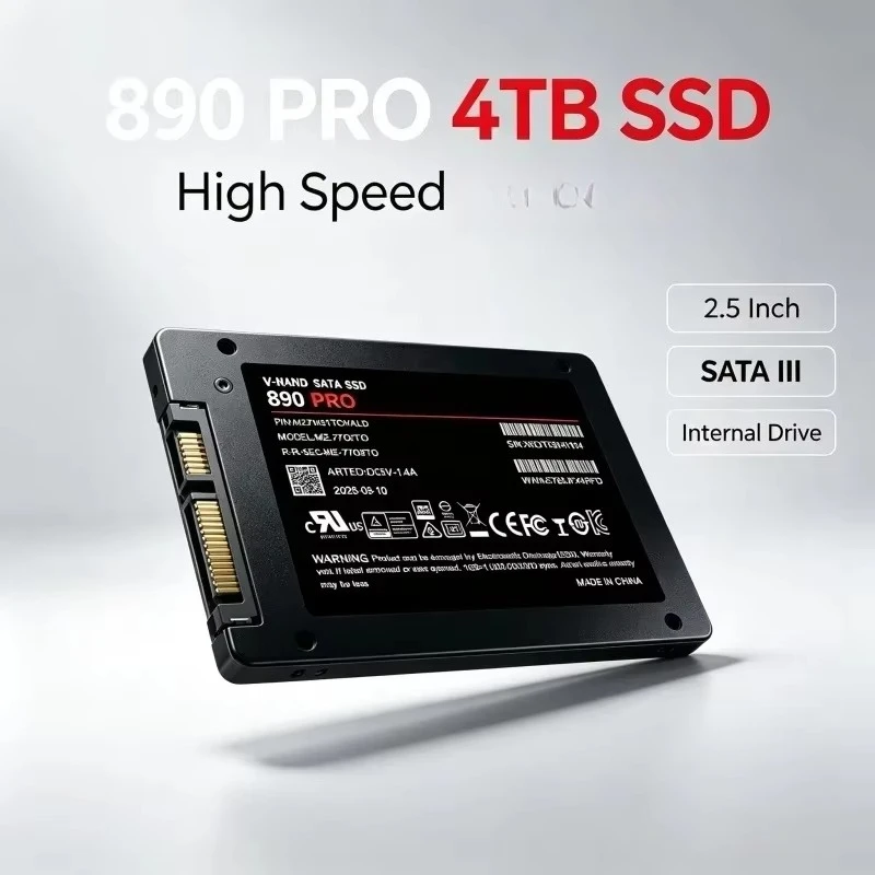 890 PRO 2.5 Inch SATA3 Internal SSD, 550MB/S Solid State Drive 1TB 2TB 4TB, Hard Disk for Laptop & Desktop PC