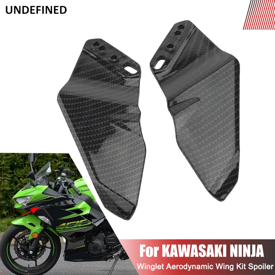 Motorcycle Winglet Aerodynamic Wing Fairing Spoiler for Kawasaki