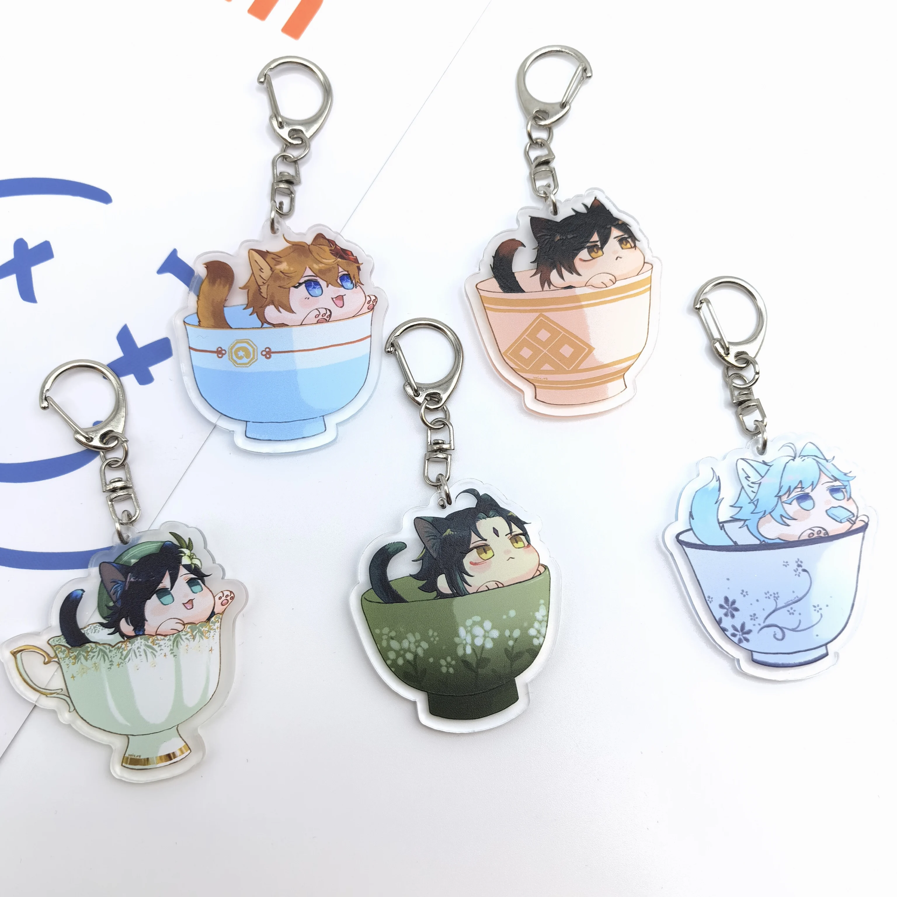 أنيمي لعبة Genshin تأثير المفاتيح ، لطيف الشاي ، Venti ، Xiao ، فتاة ، الصبي كيرينغ ، سيارة كيرينغ ، اكسسوارات السيارات ، ظهره ، الزخرفية ، 1 قطعة #3