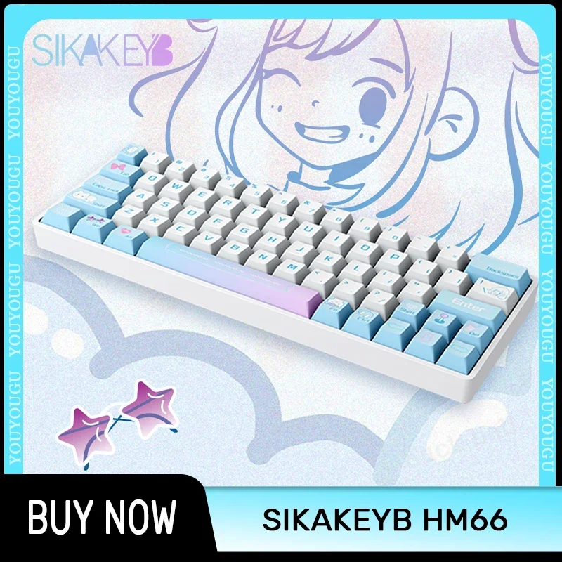 SIKAKEYB Hm66 Mechanical Keyboards Magnetic Switch Keyboard Quick Trigger RGB Wired Keyboards Hot Swap RT Gaming Keyboards Gfit