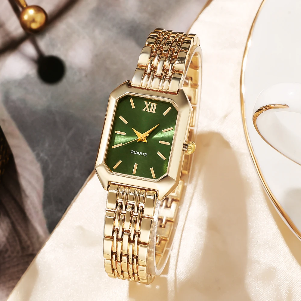 2-piece women's vintage gorgeous quartz watch and accessories, suitable for daily wear and gifting to family and friends