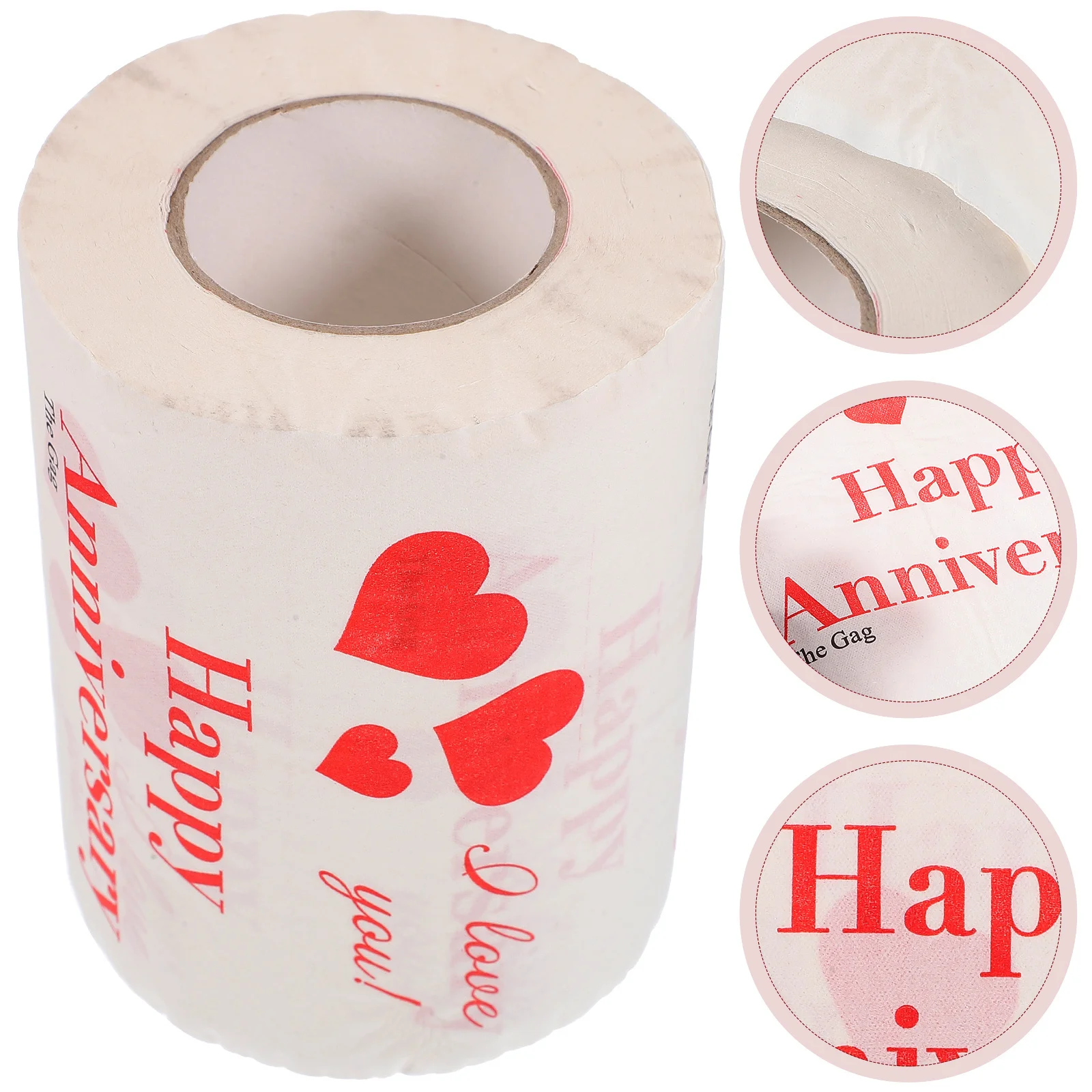

1 Roll Printed Valentine Toilet Paper Soft Absorbent Decorative Tissue Bathroom Accessory Printed Paper Roll Colored Bathroom