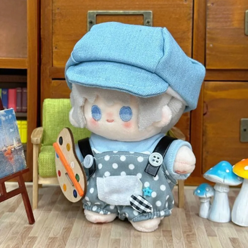 

Одежда «сделай сам», хлопковая одежда для маленького художника 10 см, ковбойская шляпа, милая одежда, наряд, креативные брюки на бретелях, комплект одежды из хлопка 10 см