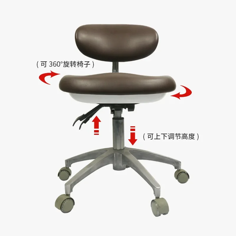 Retro casual office swivel chair, small and compact computer chair for home use, comfortable and sedentary pulley