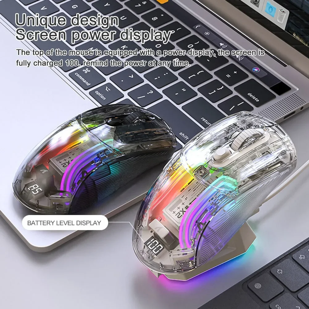 

Attack Shark X2Pro Gaming Mouse Magnetic RGB PAW3395 Bluetooth Tri-mode Connection Gamer Wireless Mouse DPI Adjustable