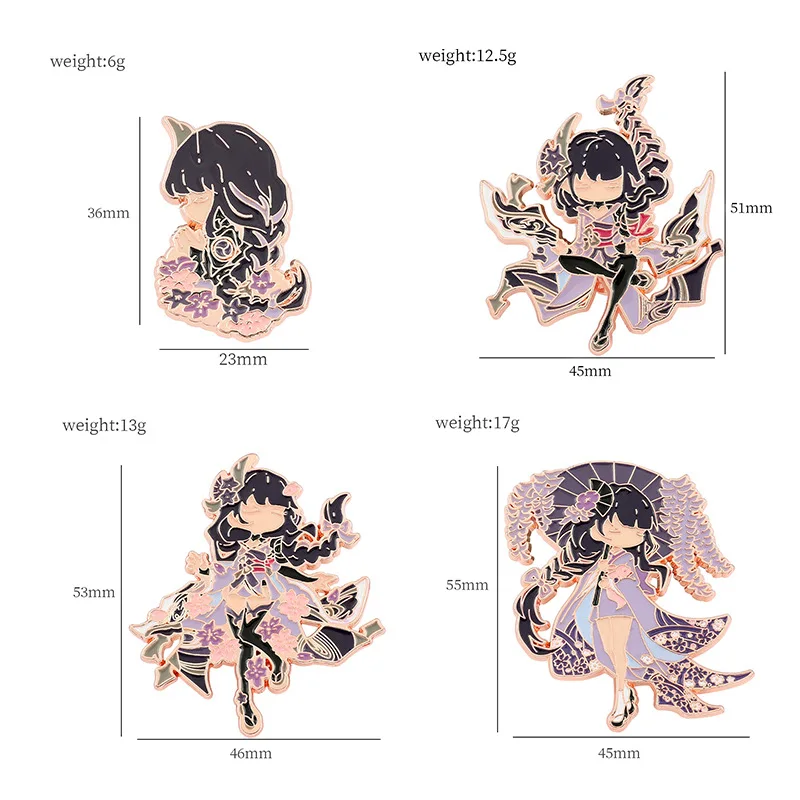 Anime Decoration Game Character Brooch Gemstone Clothing Accessories Collection Commemorative Metal Badge Gift Wholesale Pin