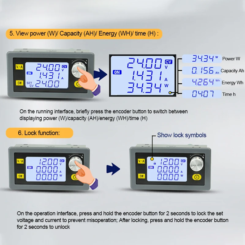 XY6020L 20A/1200W CNC Adjustable DC Stabilized Voltage Power Supply Constant Voltage And Constant Current Step-down Module