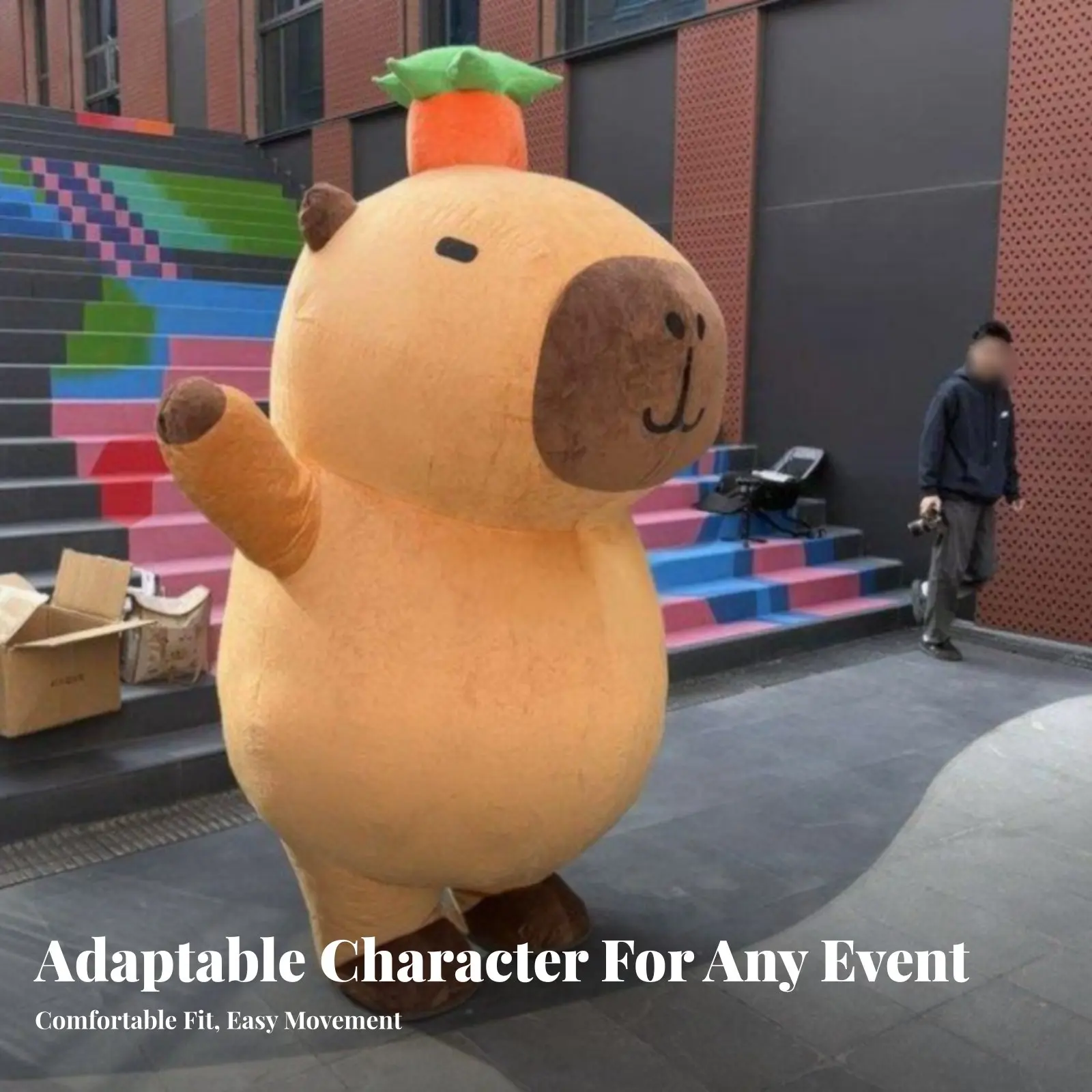 

Inflatable Capybara Costume Funny Appearance Fullfigure Capybara Costumefit Fun Design Easy to Use for Adults, Entertainers