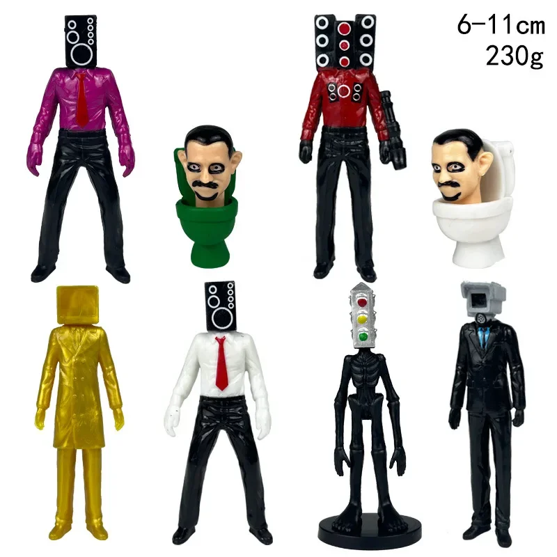 Skibidi Toilet Man Cámara hombre figura TV hombre altavoz hombre modelo de cámara figuras de acción decoraciones DIY PVC muñeca juguete coleccionable