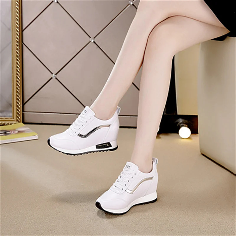 CINESSD Microfiber Women Casual Shoes Platform Wedge Women Fashion Sneakers Winter Autumn Mesh Women Shoes