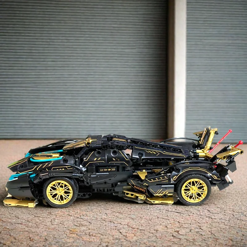 Juegos de construcción de automóviles deportivos V12, modelo para adultos y kit de construcción de automóviles de modelos coleccionables para deportes de carreras, juguete de construcción 1:14 para niños