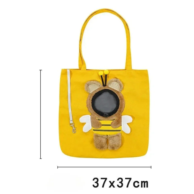 Bee cat bag can be exposed Shoulder bags diagonal crossbody bags handbag Dog Small Dog Cartoon Animal for Pet Outdoor Outing Bag