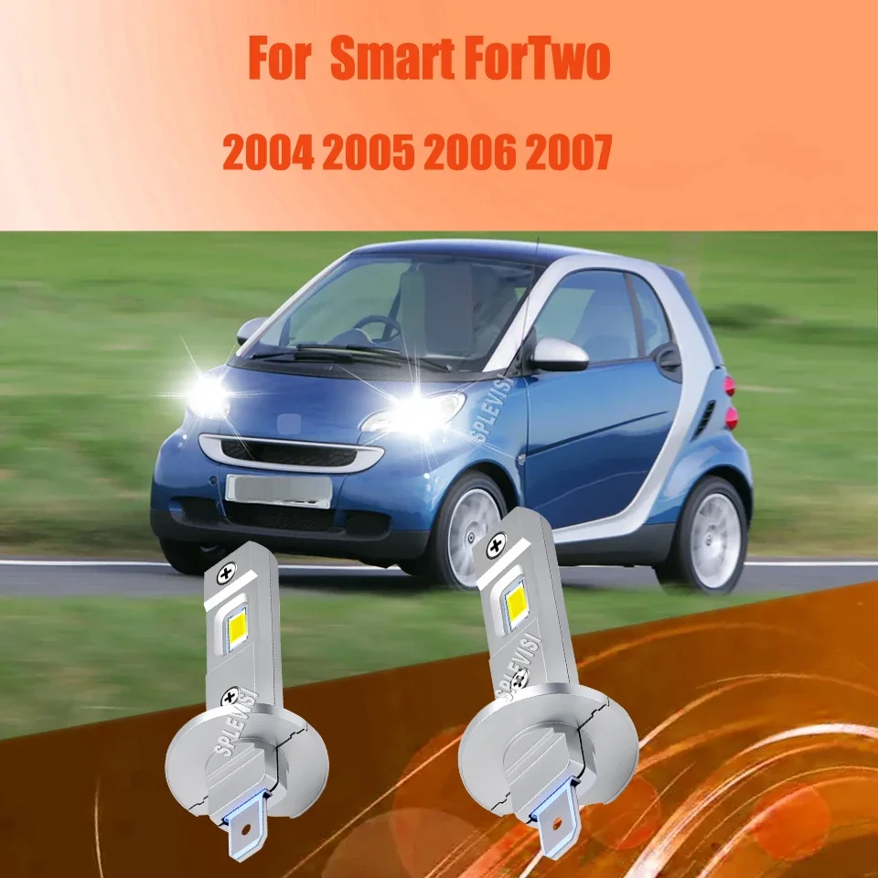 

H1 LED High Bulbs H1LL Head Lamp Super Bright 80W 8000LM 6500K Cool White Fanless Design For Smart ForTwo 2004 2005 2006 2007