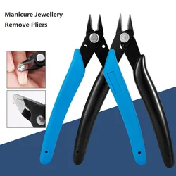 Manicure Nail Pliers For Rhinestones Gems Removal 170 Soft Wire Cutter Nail Unloading Nippers Chain Scissors Nail Art Tool