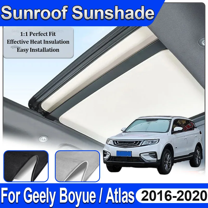 Car Sunshades For Geely Atlas Boyue Accesories Emgrand X7 Sport NL 3 MK1 2016~2020 Electrostatic Adsorption Skylight Sun Visor