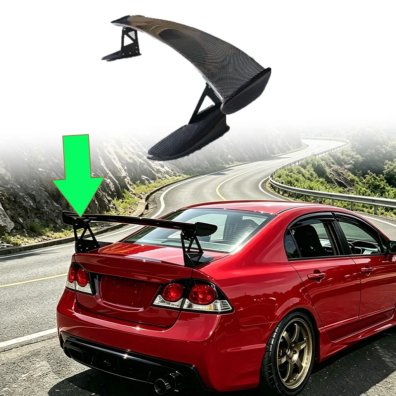 Racing Rear Wing Spoiler For Honda Civic FD2 2006-2011 8th Gen CIIMO Auto Exterior Body Kit Accessories Car Trunk Lip Spoiler Mo