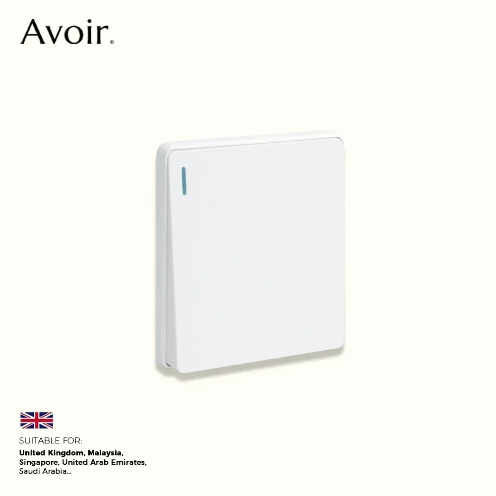 

Avoir White Universal 3Pin Type-C 18W Fast Charging Socket Switch Control UK Standard 13A Wall Socket Light Switches Wall Panels