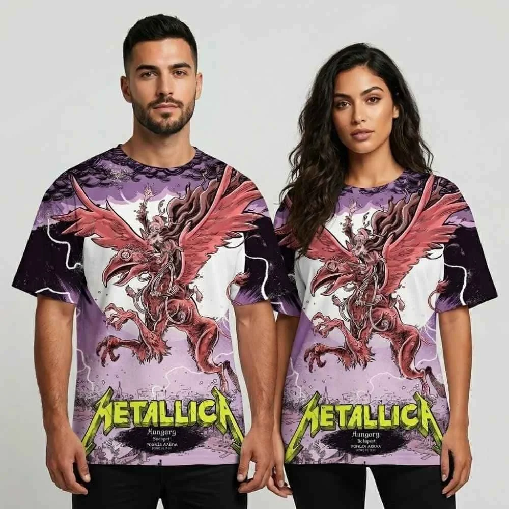 Metallica M72 D T-Shirt 2026-2027 World Tour Concert 2026 Summer Men Women Sports Breathable Quick-dry T-Shirt Streetwear Y2K